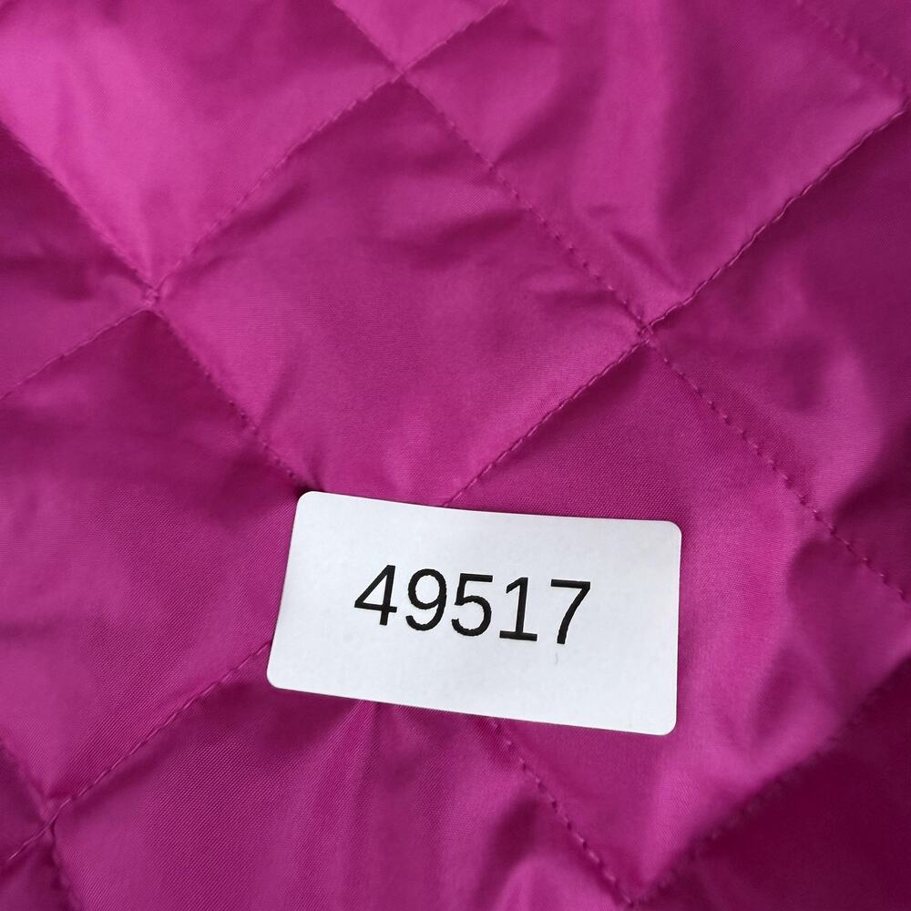 Columbia Jacket Womens Medium Pink Quilted Hooded Fleece Lined Full Zip Warm - Picture 13 of 13